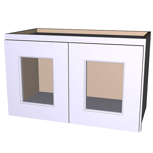 Double Glass Door Wall Stacking Cabinet
