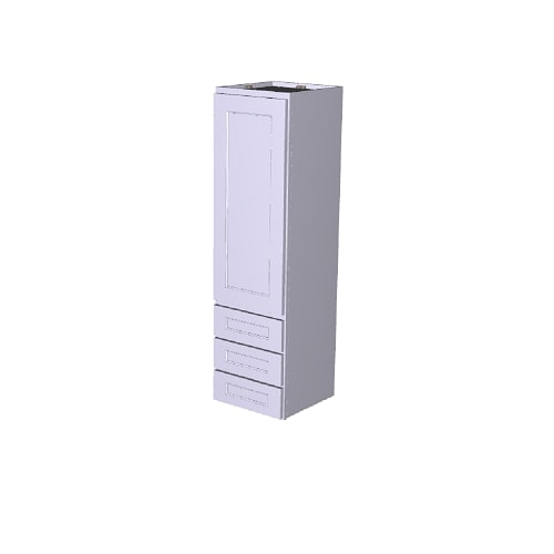 Single Door Wall Tower with 3 Drawers Cabinet